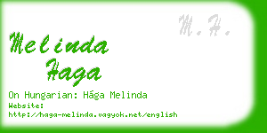 melinda haga business card